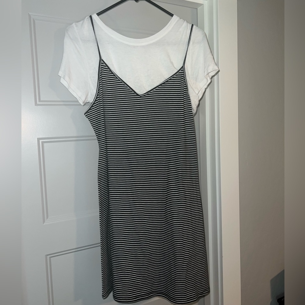 Striped Dress w under shirt